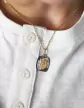 Médaille Carrée Etoilée Saint Christophe en Or Personnalisable