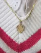Médaille Cœur Ajourée Soleillée et Ange en Or
