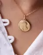 Médaille de baptême Ange Pensif de profil Grand Modèle
