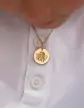 Médaille de baptême Ange Penseur en relief