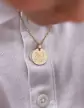 Médaille ronde Ange qui dort moderne