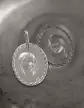 Médaille de baptême Vierge contour torsadé