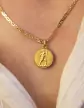Médaille Ronde Saint Christophe en Or Personnalisable