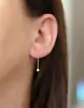 Boucles d'oreilles pendantes diamant en or
