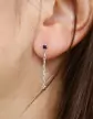 Boucles d'oreilles pendantes saphir en or