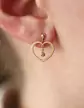 Boucles d'oreilles Coeur LEA en Or avec diamant - Petit Modèle