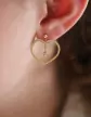 Boucles d'oreilles Coeur LEA en Or avec diamant - Grand Modèle