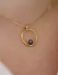 Collier mini Romy en Or 18K et perle de culture noire