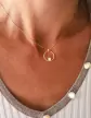 Collier mini Romy en Or 18K et perle de culture blanche