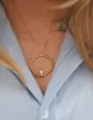 Collier grand Romy en Or 18K et perle de culture blanche