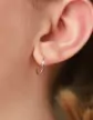 Mini Créoles en Or avec Solitaire Diamant