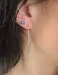 Boucles d'Oreilles Pendant 3 boules 18K