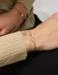 Bracelet Double Losange en Or avec Diamant Adam & Eve
