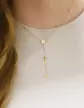 Collier Double Étoiles Diamants et Boules en Or Adam & Eve
