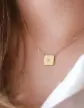 Collier Carré avec Diamant Adam & Eve en Or Grand modèle