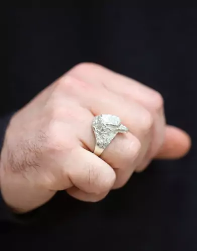 Bague Tête d'Aigle Argent Massif