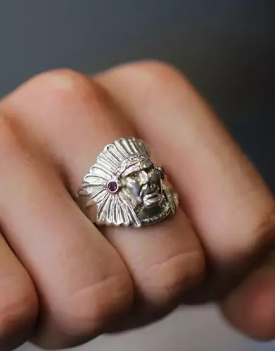 Bague Indien Argent Massif