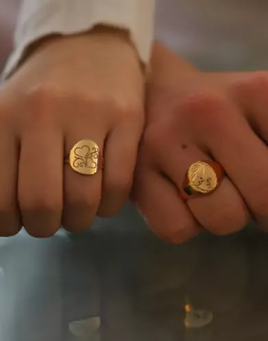 Bague Ronde en Or 9K/18K