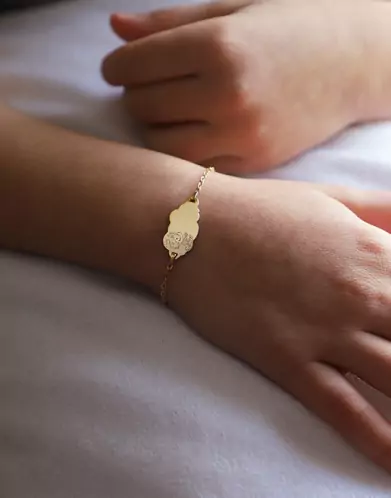 Gourmette fille Curieuse en or - La Fée Galipette