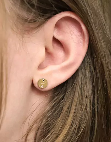 Boucles d'Oreilles Yin Yang en Or