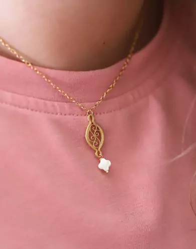 Collier Filigrane et Nacre Or jaune