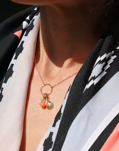 Collier Mix & Match Luxe en Or Jaune 18K avec Pampilles Mousquetons Personnalisable