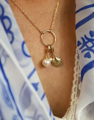 Collier Mix & Match en Or Jaune avec Pampilles Mousquetons Personnalisable
