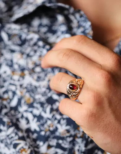 Bague Américaine Rhodolite