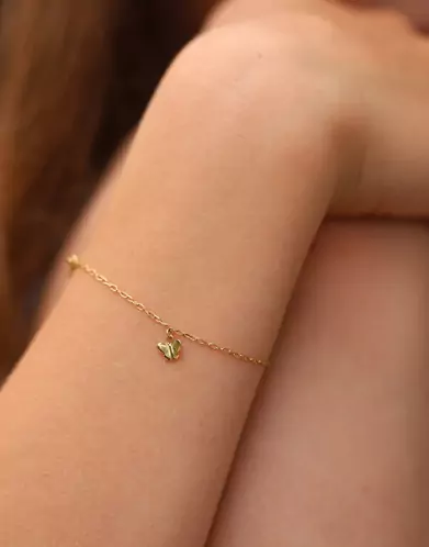 Bracelet en Or 18K Breloque Papillon