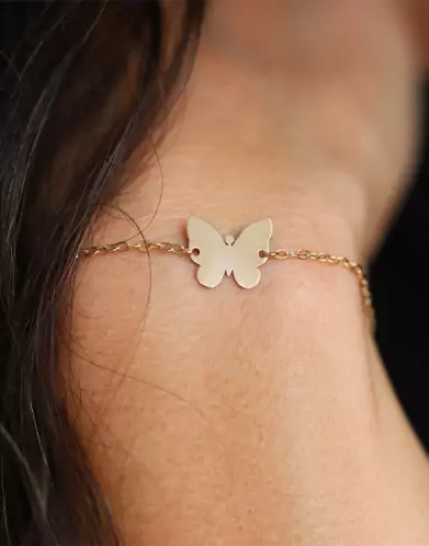 Bracelet Motif Papillon en Or jaune ou blanc
