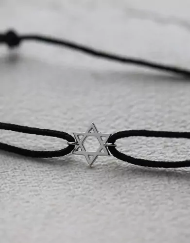 Bracelet Cordon Etoile de David en Or