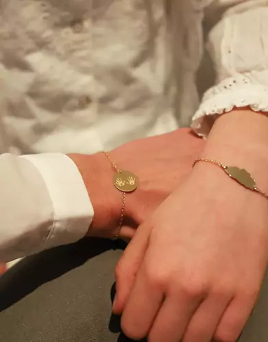 Bracelet Breloque Petits Mains en Or