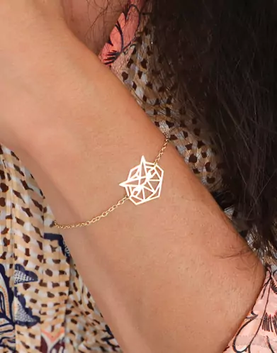 Bracelet Origami Chouette en Or