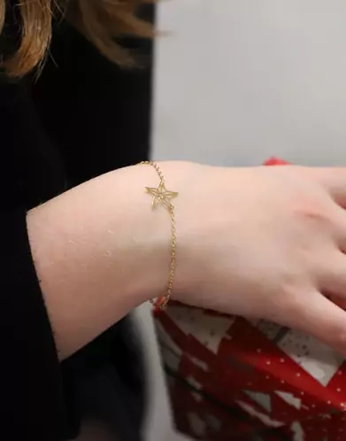 Bracelet Origami Etoile en Or