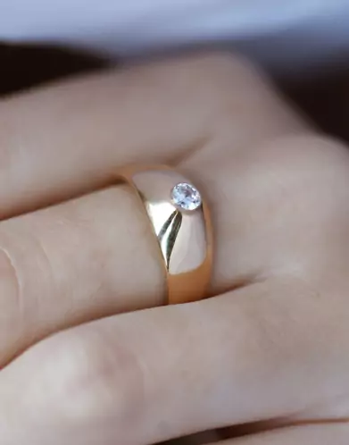 Bague Jonc Oxyde de Zirconium