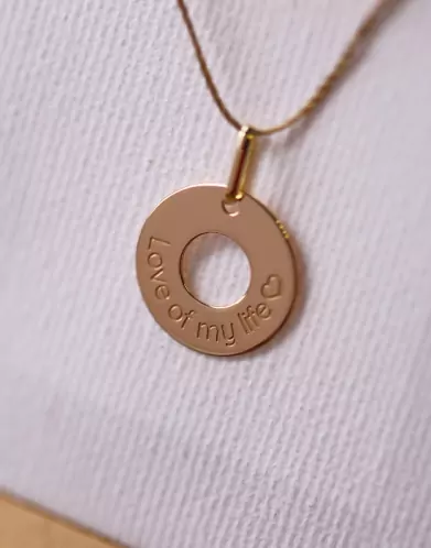 Médaille Ronde Ajourée Rond en Or Personnalisable