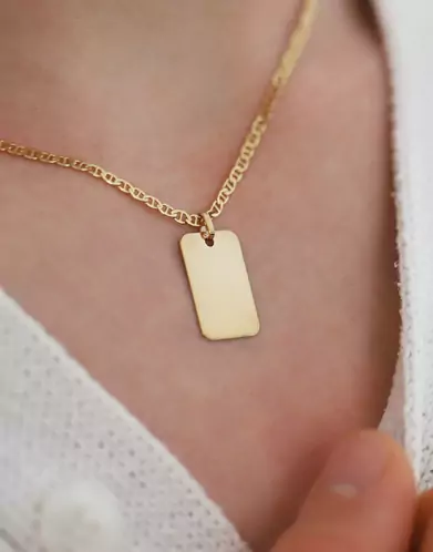 Médaille Rectangle en Or Personnalisable