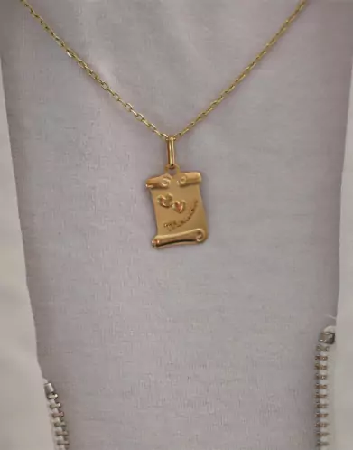Médaille Parchemin Cœurs et Maman en Or Personn