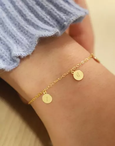 Bracelet Pampilles et Breloques Mix & Match en Or Jaune Personnalisable