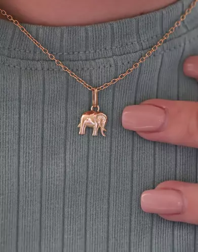 Pendentif Éléphant en Or