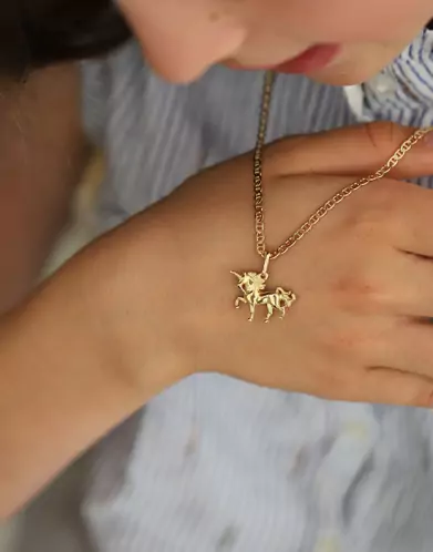 Pendentif en Or Licorne Massif