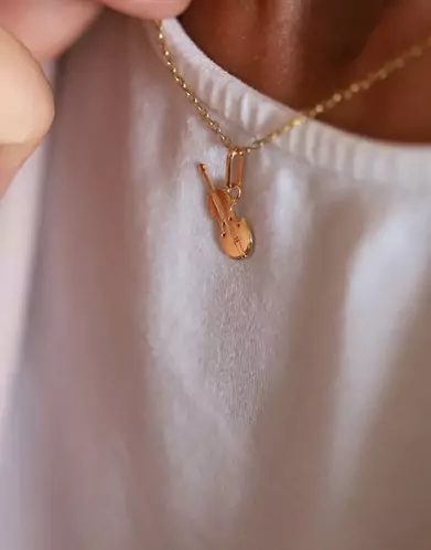 Pendentif Violon en Or