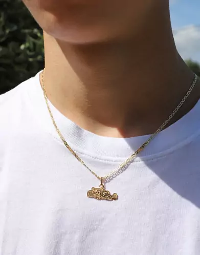 Pendentif en Or Gravé Formule 1 Personnalisable