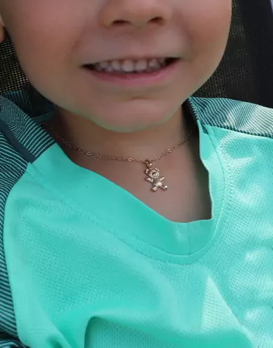 Pendentif en Or Gravé Ourson Mignon