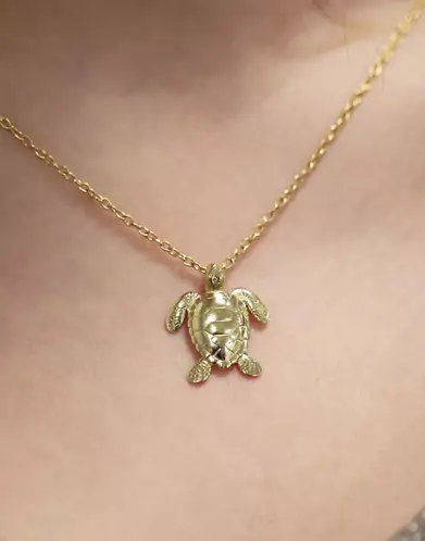 Pendentif Tortue Marine en Or