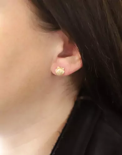 Boucles d'Oreilles Coquillage en Or