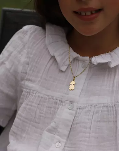 Collier silhouette Fille Personnalisable