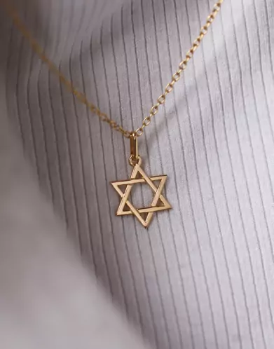Pendentif Étoile de David Fine Ajourée en Or Petit Modèle