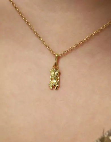 Pendentif Statuette Tiki en Or