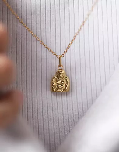 Pendentif Bouddha Relief en Or